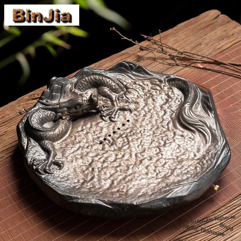 Relief Dragon Style Tea Tray Dessert Candy Tray Coffee Storage Board Kitchen Storage & Organization Dishes For Serving For Tea
Relief Dragon Style Tea Tray Dessert Candy Tray Coffee Storage Board Kitchen Storage & Organization Dishes For Serving For Tea
