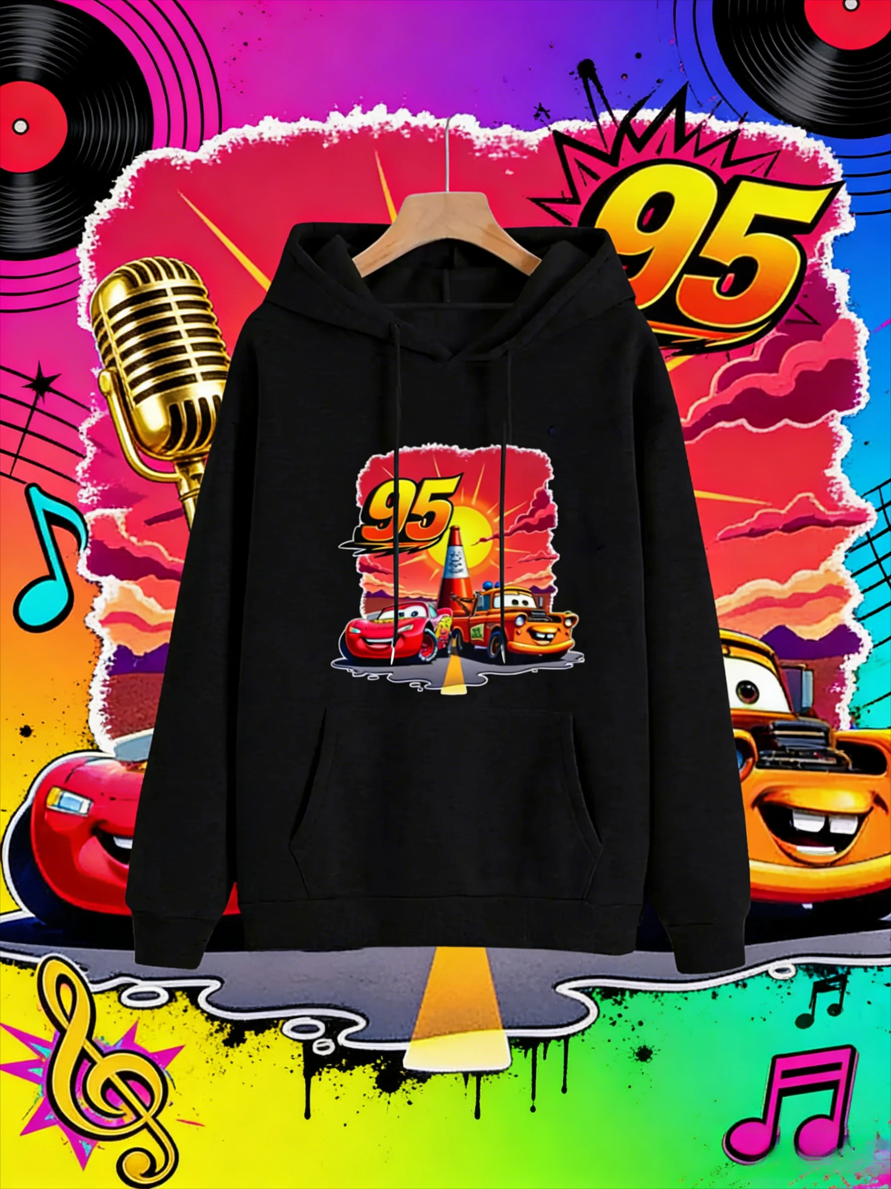 Мужская и женская толстовка Disney осень/зима 2026, гоночная толстовка из 100% чистого хлопка с рисунком молнии McQueen, толстовка с капюшоном из фильма автомобиля
Мужская и женская толстовка Disney осень/зима 2026, гоночная толстовка из 100% чистого хлопка с рисунком молнии McQueen, толстовка с капюшоном из фильма автомобиля