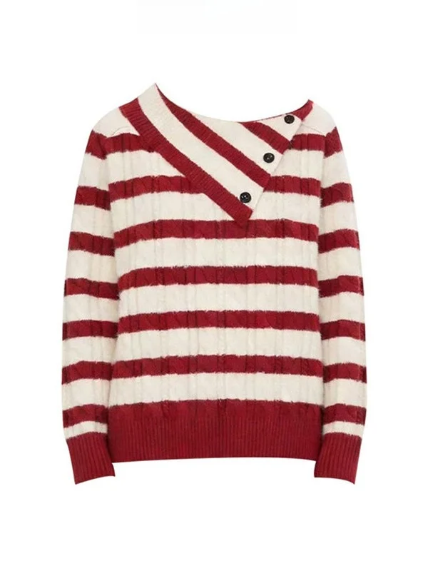 Новогодний свитер Zhaoluosi: полосатый, с узлами на плечах, свободный крой, длинный рукав, женский, модный, для повседневной носки, эксклюзивно онлайн, зимний
Новогодний свитер Zhaoluosi: полосатый, с узлами на плечах, свободный крой, длинный рукав, женский, модный, для повседневной носки, эксклюзивно онлайн, зимний