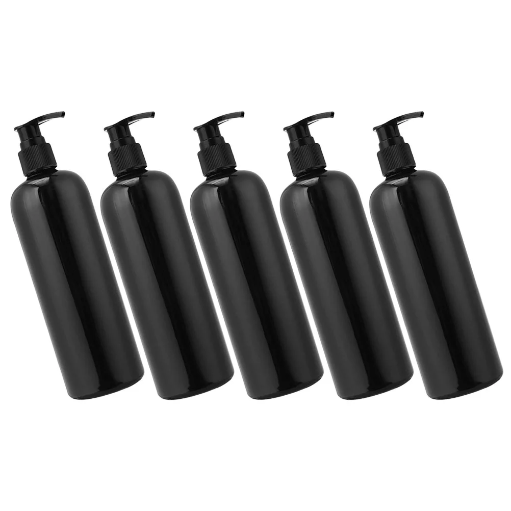 5 Pcs Black PET PP Pump Dispenser Bottles 500ml Shampoo Soap Bathroom Travel Supplies Flat Bottom Refillable
5 Pcs Black PET PP Pump Dispenser Bottles 500ml Shampoo Soap Bathroom Travel Supplies Flat Bottom Refillable