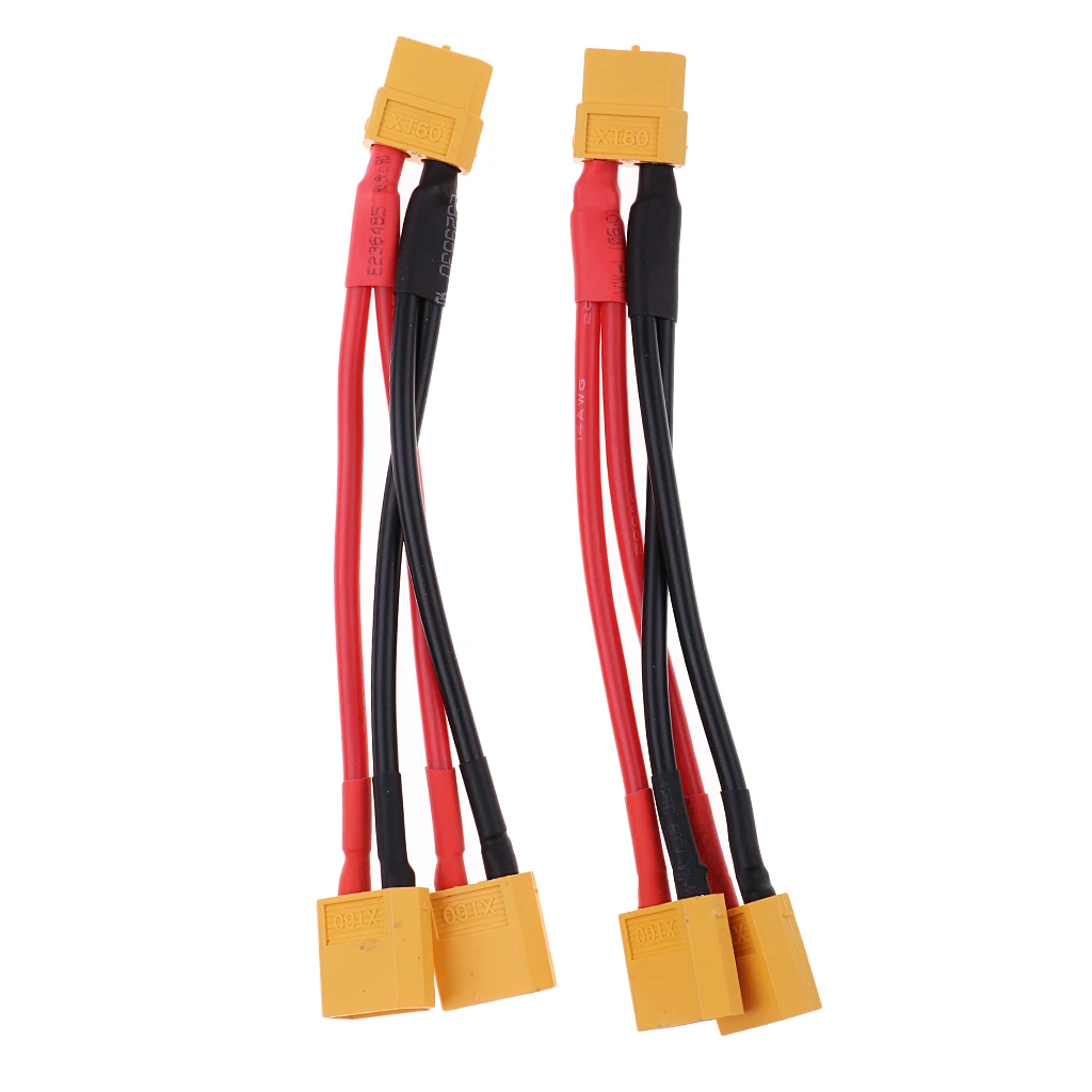 2 шт. XT60 к кабелю с двумя клеммами 14AWG 100 мм для аккумулятора RC Lipo 
2 шт. XT60 к кабелю с двумя клеммами 14AWG 100 мм для аккумулятора RC Lipo