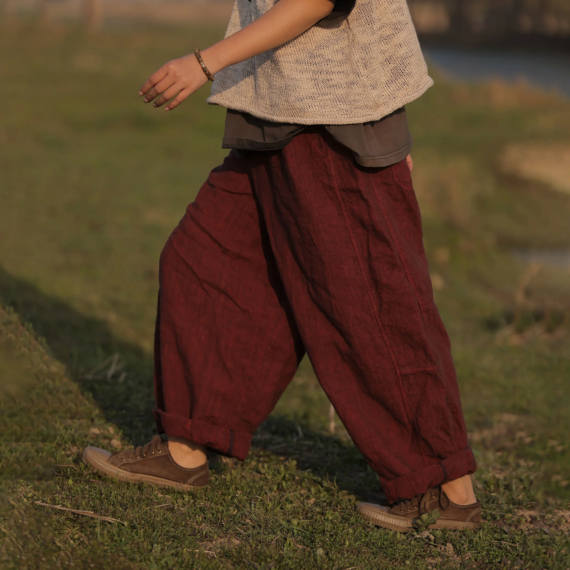 Koran Wood Linen Casual Pants Worn Look Straight Leg Pants Elastic Waist l Waist Long Pants Comfortable Commute Sle
Koran Wood Linen Casual Pants Worn Look Straight Leg Pants Elastic Waist l Waist Long Pants Comfortable Commute Sle