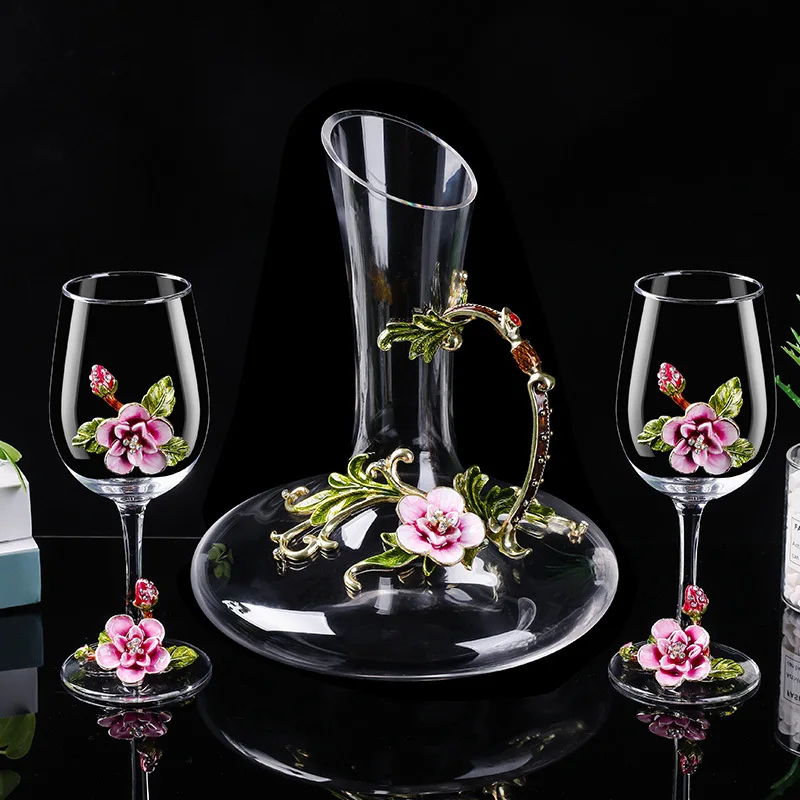 European Enamel Cherry Blossom High-end Red Wine Glass Set Luxury Version High Footed Glass Red Wine Glass
European Enamel Cherry Blossom High-end Red Wine Glass Set Luxury Version High Footed Glass Red Wine Glass