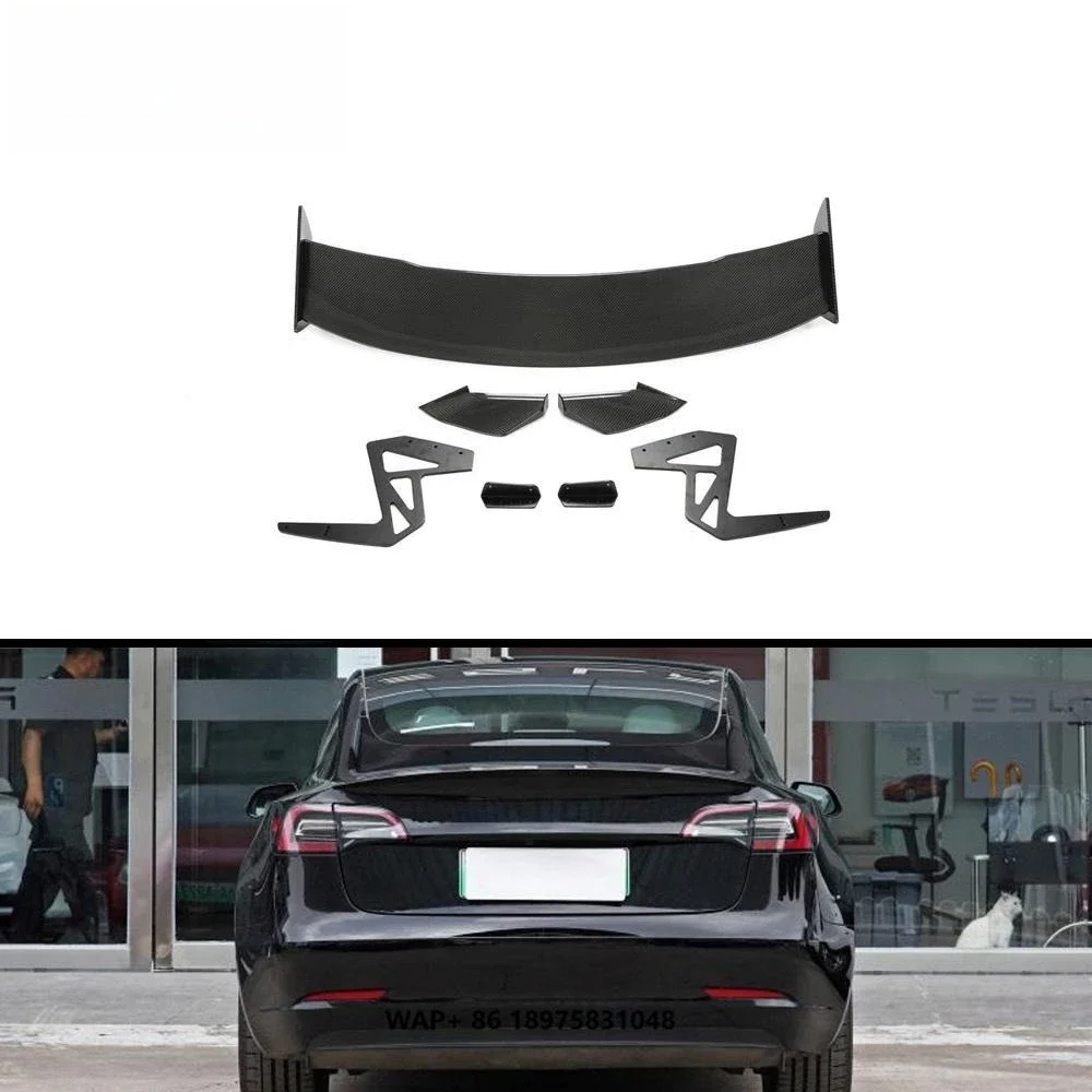 Dry Carbon Fiber Tail Wing Rear Trunk Lid Spoiler Wing for Model 3 Sedan 4-Door 2016-2021
Dry Carbon Fiber Tail Wing Rear Trunk Lid Spoiler Wing for Model 3 Sedan 4-Door 2016-2021