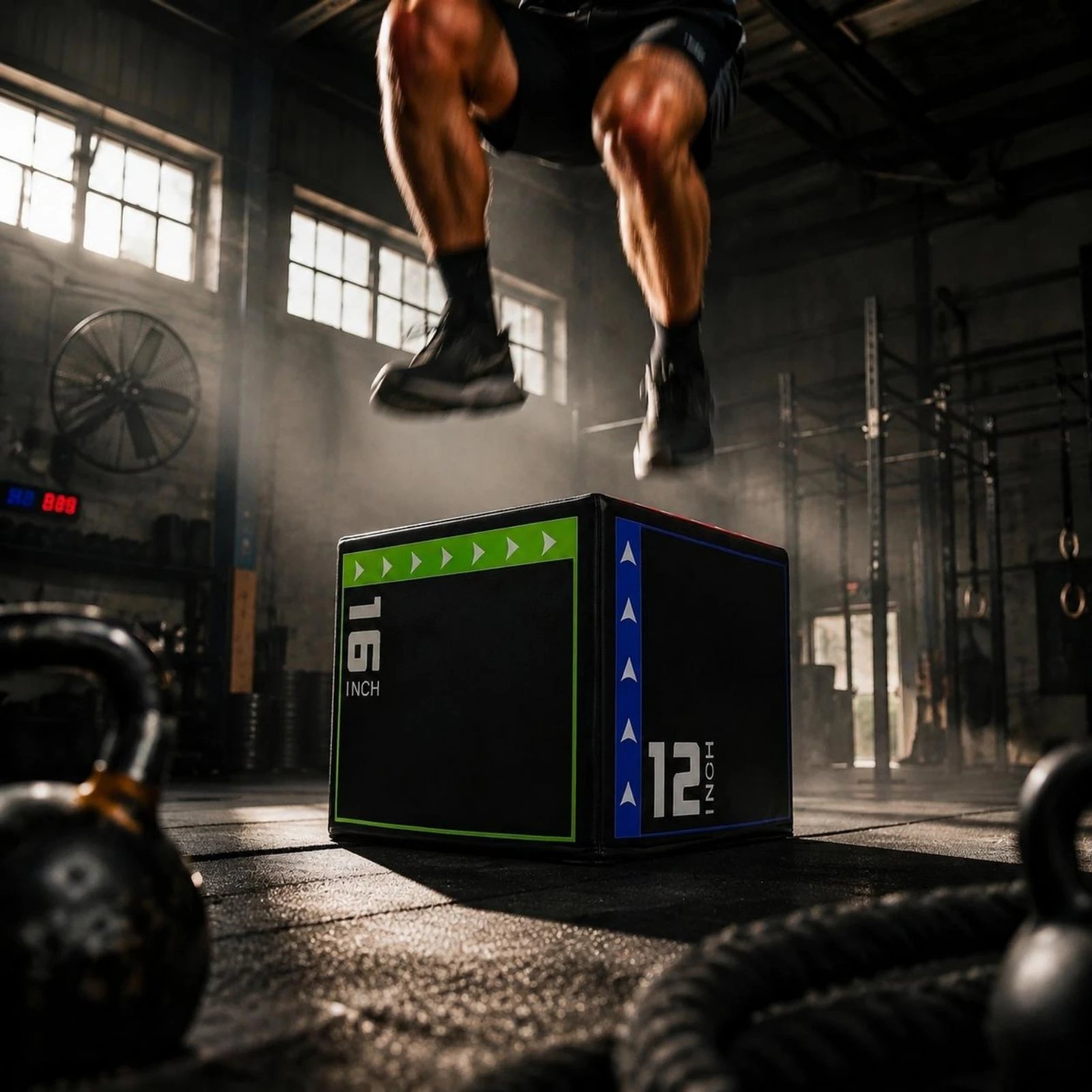 Soft Fitness Jump Box Printed Inch Markings Padded Jump Box Exercise Equipment Black Portable
Soft Fitness Jump Box Printed Inch Markings Padded Jump Box Exercise Equipment Black Portable