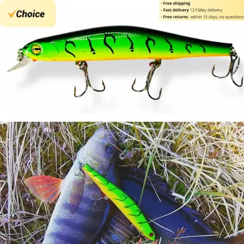 TSUYOKI Minnow Wobblers Watson 110mm 17g Magnet Weight System Long Cast Fishing Lure, Dive 0.8-1.2m Jerkbaits, ZipBait Orbit 110