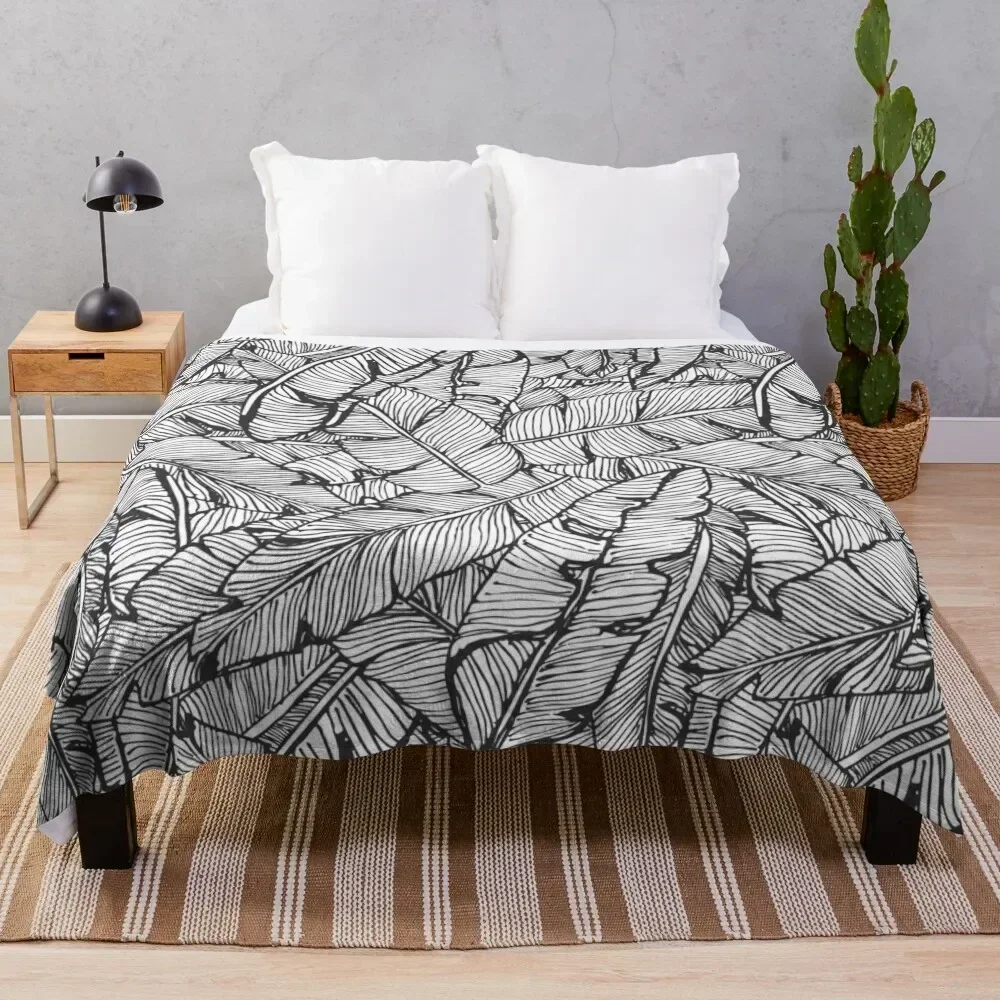 Black & White Jungle Throw Blanket Spring Fall Cozy Throw Blanket for Couch
Black & White Jungle Throw Blanket Spring Fall Cozy Throw Blanket for Couch