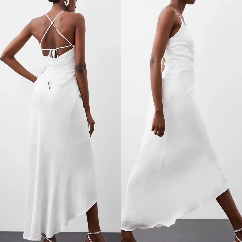 Customized Simple White Jersey Evening Dress Elegant V-Neck Spaghetti Straps Celebrity Gowns Backless Open Back Prom Dress
Customized Simple White Jersey Evening Dress Elegant V-Neck Spaghetti Straps Celebrity Gowns Backless Open Back Prom Dress