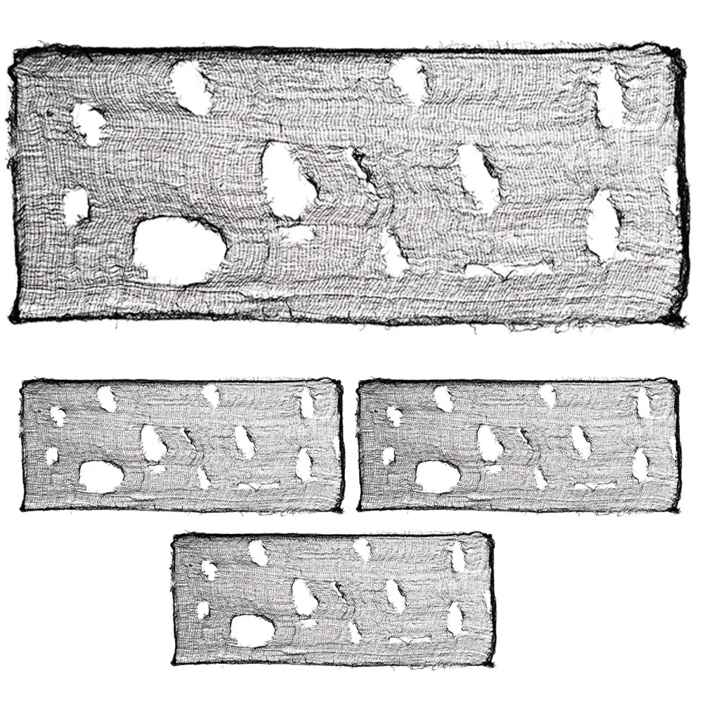 4Pcs Halloween Black Scary Gauze Cloth 76x183cm Creepy Spooky Decoration for Halloween Party Window Door Outdoors
4Pcs Halloween Black Scary Gauze Cloth 76x183cm Creepy Spooky Decoration for Halloween Party Window Door Outdoors