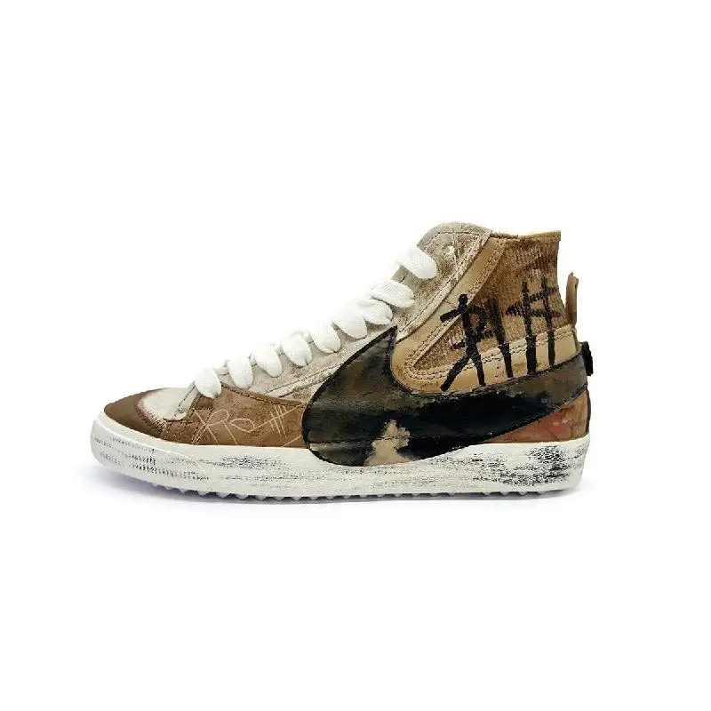 【Customize】Nike Blazer Skateboarding Shoes Unisex High-top Black/beige Sneakers shoes DD3111-100
【Customize】Nike Blazer Skateboarding Shoes Unisex High-top Black/beige Sneakers shoes DD3111-100