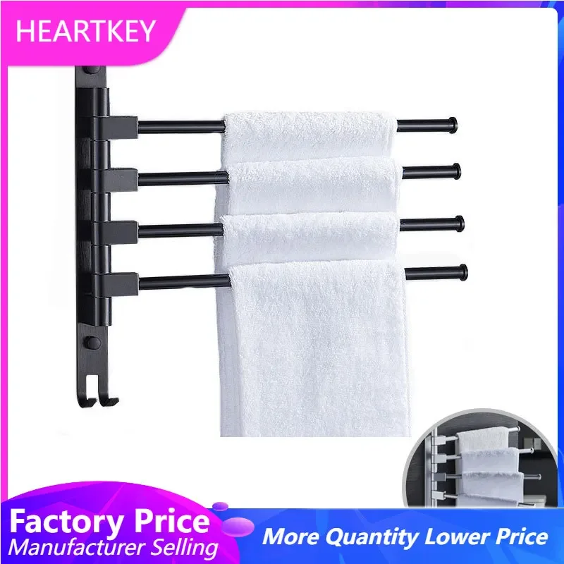 Towel Holder Rack Aluminum Swivel Towel Bar Hanger Movable Foldable Wall Mount Towel Rail with Hook Bathroom Storage
Towel Holder Rack Aluminum Swivel Towel Bar Hanger Movable Foldable Wall Mount Towel Rail with Hook Bathroom Storage
