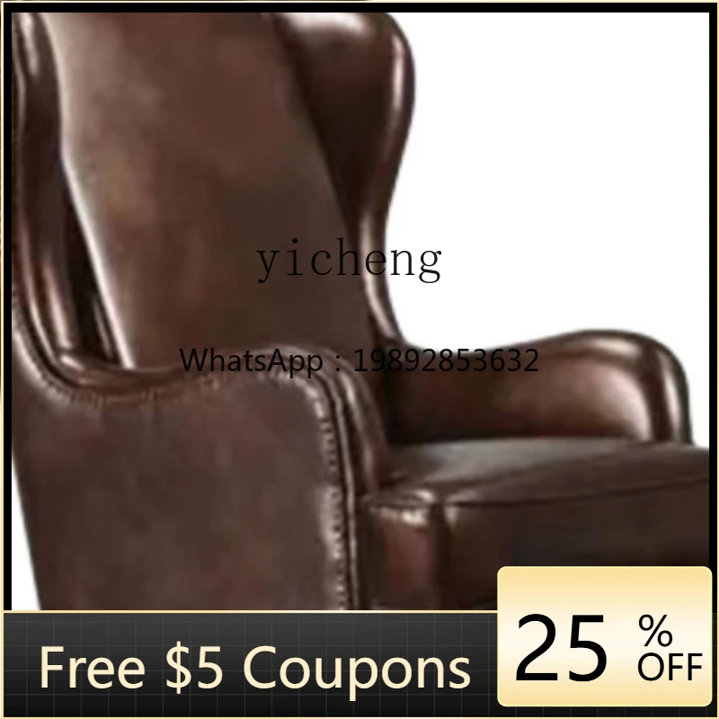 XL Wingback Chair Sofa First Layer Cowhide Retro Oil Wax Skin Chair Leather Single
XL Wingback Chair Sofa First Layer Cowhide Retro Oil Wax Skin Chair Leather Single