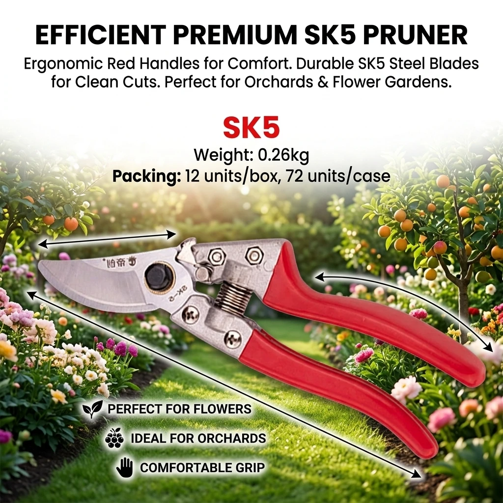 Gardening Pruning Shears Multi-Specification Fruit Branch Scissors Garden Tool with High-Carbon Steel Blade for Gardening
Gardening Pruning Shears Multi-Specification Fruit Branch Scissors Garden Tool with High-Carbon Steel Blade for Gardening