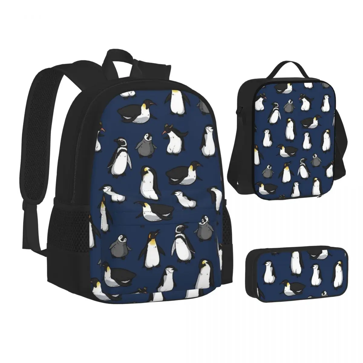 Cute Penguin Pattern (Dark Blue Variant) Backpacks Students School Bags Kids Rucksack Lunch Bag Pen Bag Three-Piece Set
Cute Penguin Pattern (Dark Blue Variant) Backpacks Students School Bags Kids Rucksack Lunch Bag Pen Bag Three-Piece Set