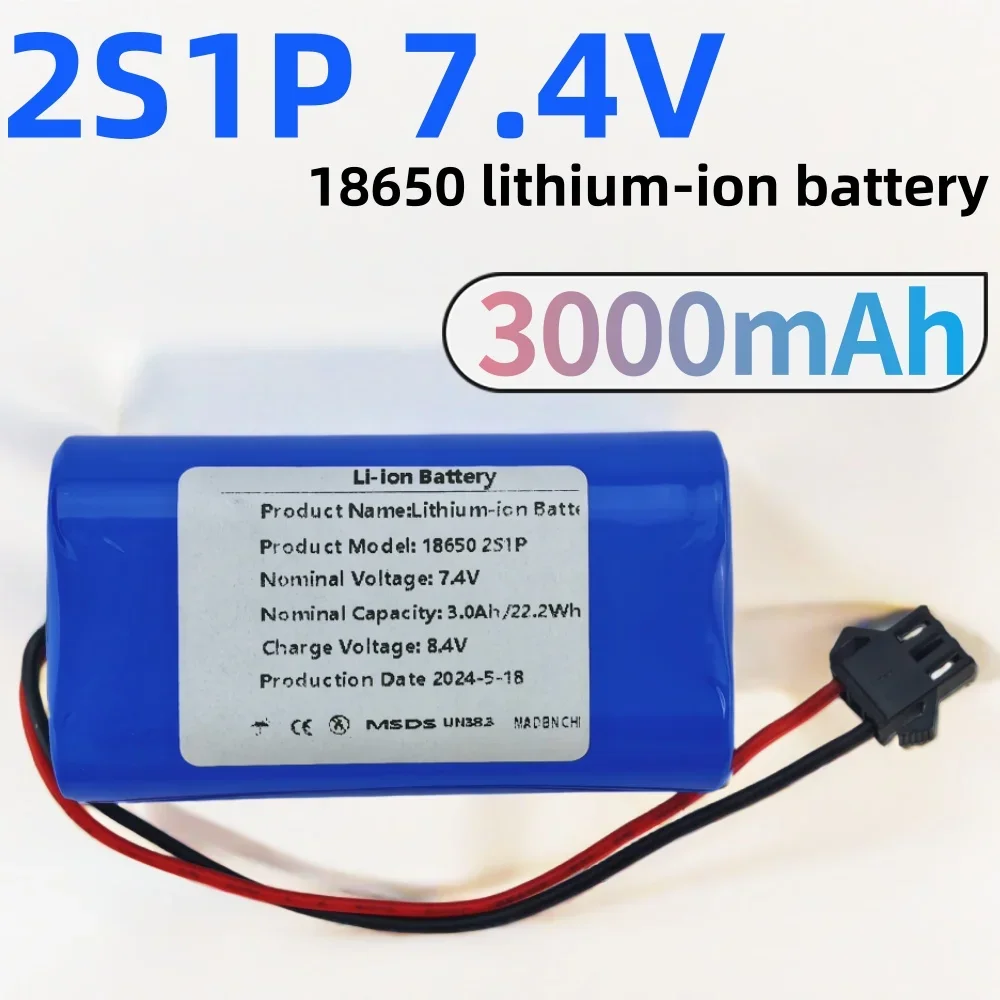 7.4V 3000mah 18650 2S1P built-in BMS rechargeable lithium-ion battery pack for camera electric toy backup battery
7.4V 3000mah 18650 2S1P built-in BMS rechargeable lithium-ion battery pack for camera electric toy backup battery