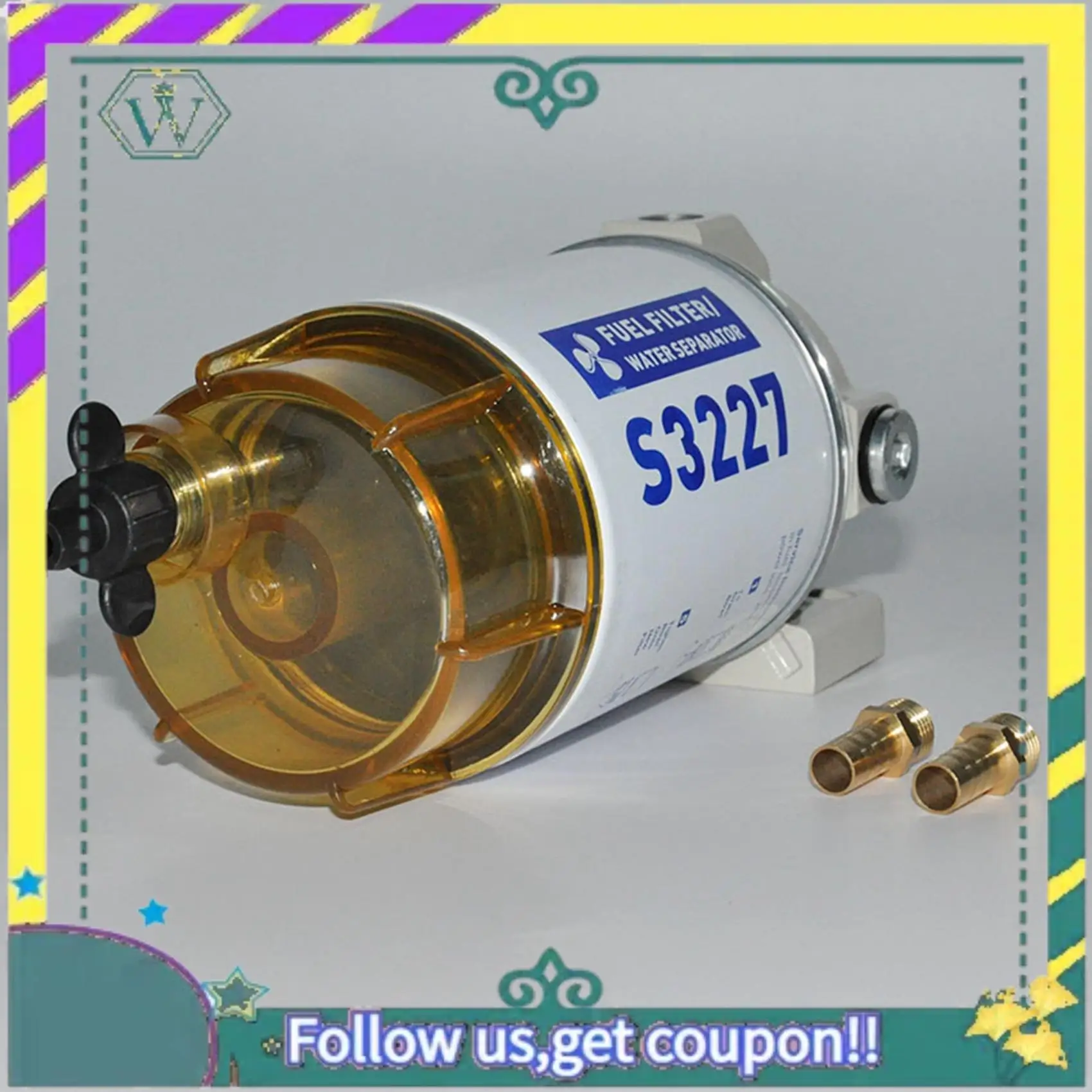 Upgraded 2 Pcs S3227 Outboard Marine Marine Fuel Filter Fuel Water Separator Filter
Upgraded 2 Pcs S3227 Outboard Marine Marine Fuel Filter Fuel Water Separator Filter