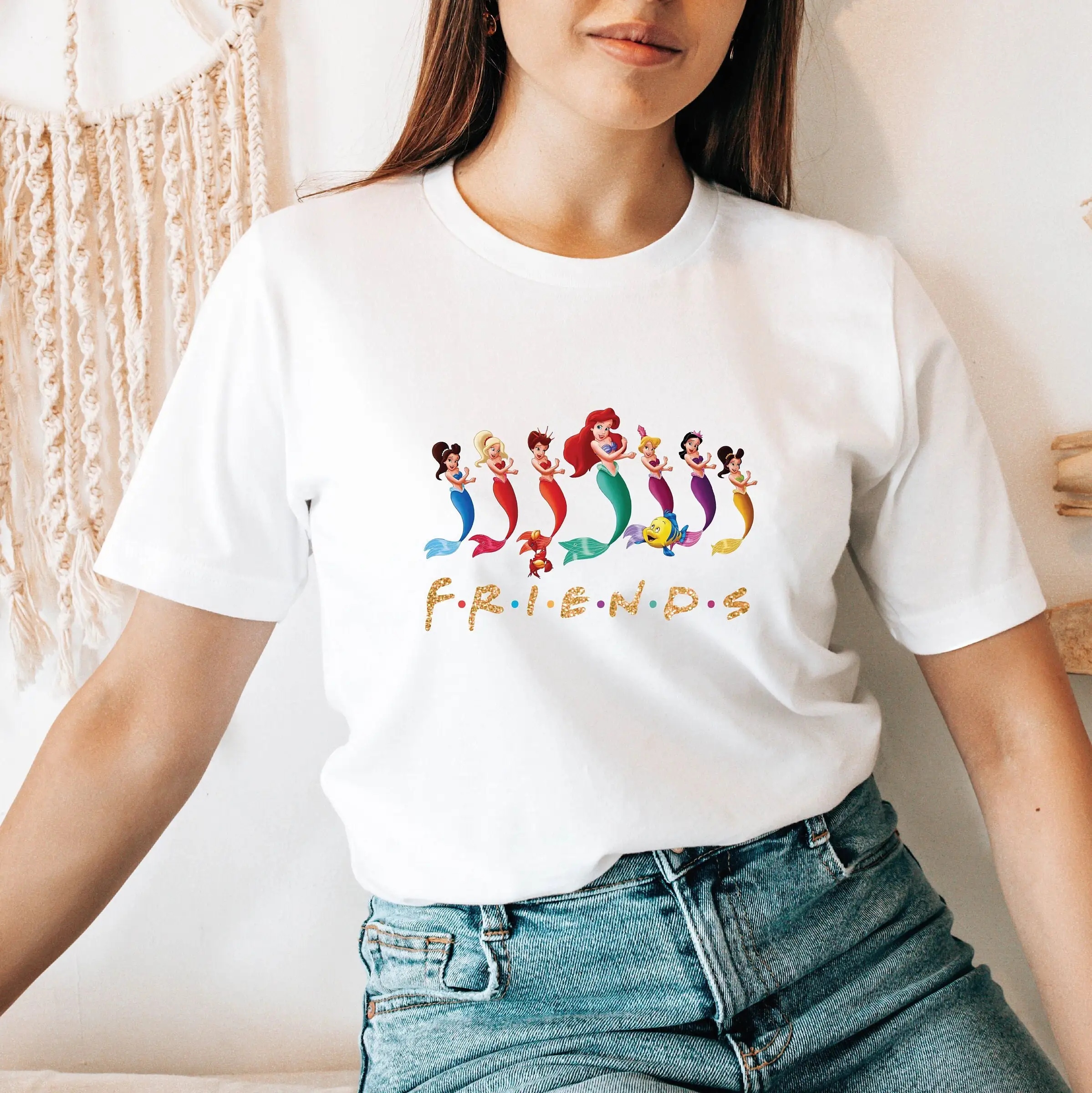 Disney Princess Cartoon Graphic Printing Summer Autumn Winter Cotton Men's and Women's T-Shirts Short Sleeves Luxury Outdoor
Disney Princess Cartoon Graphic Printing Summer Autumn Winter Cotton Men's and Women's T-Shirts Short Sleeves Luxury Outdoor