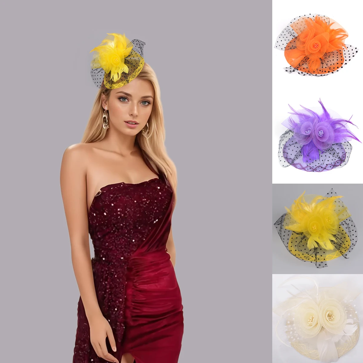 Handmade Feather Lace Fascinator Clip Womens Hat Cocktail Wedding Party Church Headpiece Hair Accessories
Handmade Feather Lace Fascinator Clip Womens Hat Cocktail Wedding Party Church Headpiece Hair Accessories
