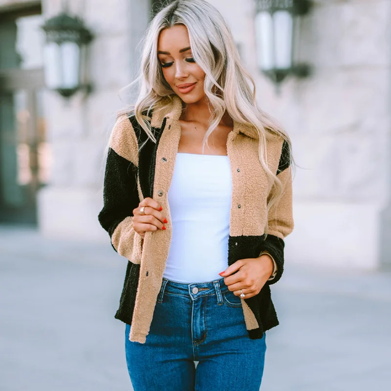 Autumn And Winter New Color Block Patchwork Long Sleeved Coat For Women's Casual LapeL Top 8512542
Autumn And Winter New Color Block Patchwork Long Sleeved Coat For Women's Casual LapeL Top 8512542