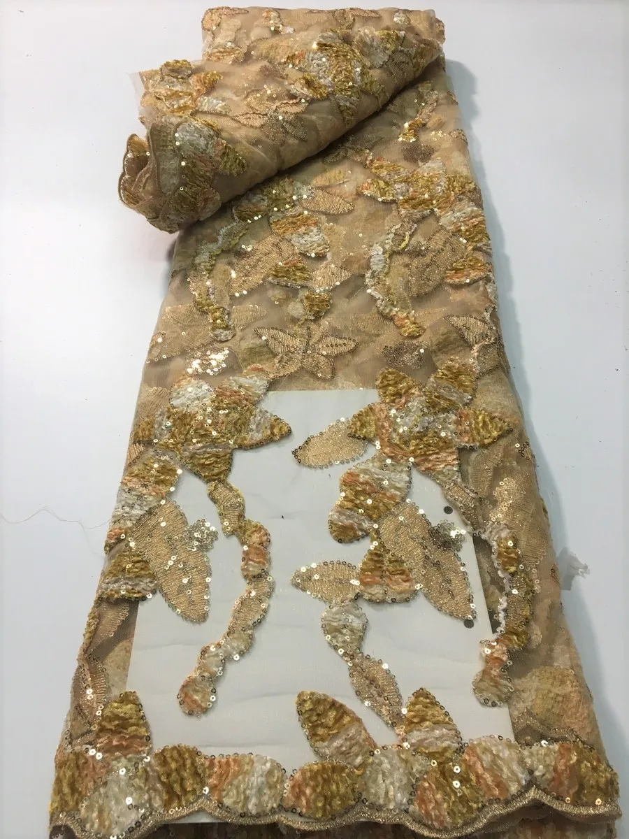 Latest Gold New Design French 3D Sequins Lace Fabric 2022 High Quality African Net Lace Fabric Nigerian Wed Lace Fabric LYX2208
Latest Gold New Design French 3D Sequins Lace Fabric 2022 High Quality African Net Lace Fabric Nigerian Wed Lace Fabric LYX2208