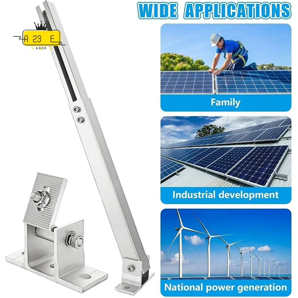 A23E-Adjustable Solar Panel Tilt Mount Brackets Aluminum Alloy Solar Panel Mounting For Flat Surface Roof RV Boat Off-Grid
A23E-Adjustable Solar Panel Tilt Mount Brackets Aluminum Alloy Solar Panel Mounting For Flat Surface Roof RV Boat Off-Grid