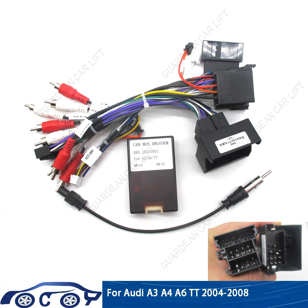 Car Audio Android 16PIN Power Cable Adapter With Canbus Box For Audi A3 A4 A6 TT 2002-2008 Power Wiring Harness Radio Wire
Car Audio Android 16PIN Power Cable Adapter With Canbus Box For Audi A3 A4 A6 TT 2002-2008 Power Wiring Harness Radio Wire