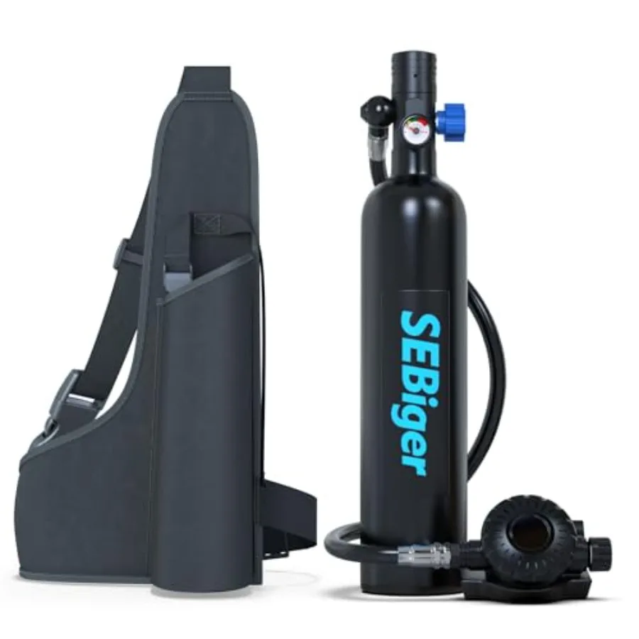 Mini Scuba Tank 1.0L portable diving tank for underwater exploration and rescue, aluminum alloy, black, lightweight reusable po
Mini Scuba Tank 1.0L portable diving tank for underwater exploration and rescue, aluminum alloy, black, lightweight reusable po