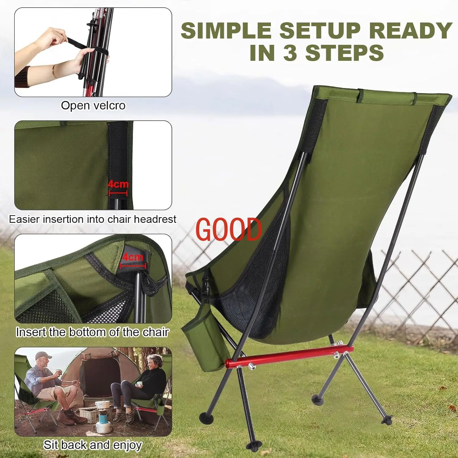 Outdoor Camping Ultralight Folding Chair Travel Chair Fishing BBQ Hiking Strong High Load 150kg Beach Oxford Cloth Fishing Chair
Outdoor Camping Ultralight Folding Chair Travel Chair Fishing BBQ Hiking Strong High Load 150kg Beach Oxford Cloth Fishing Chair