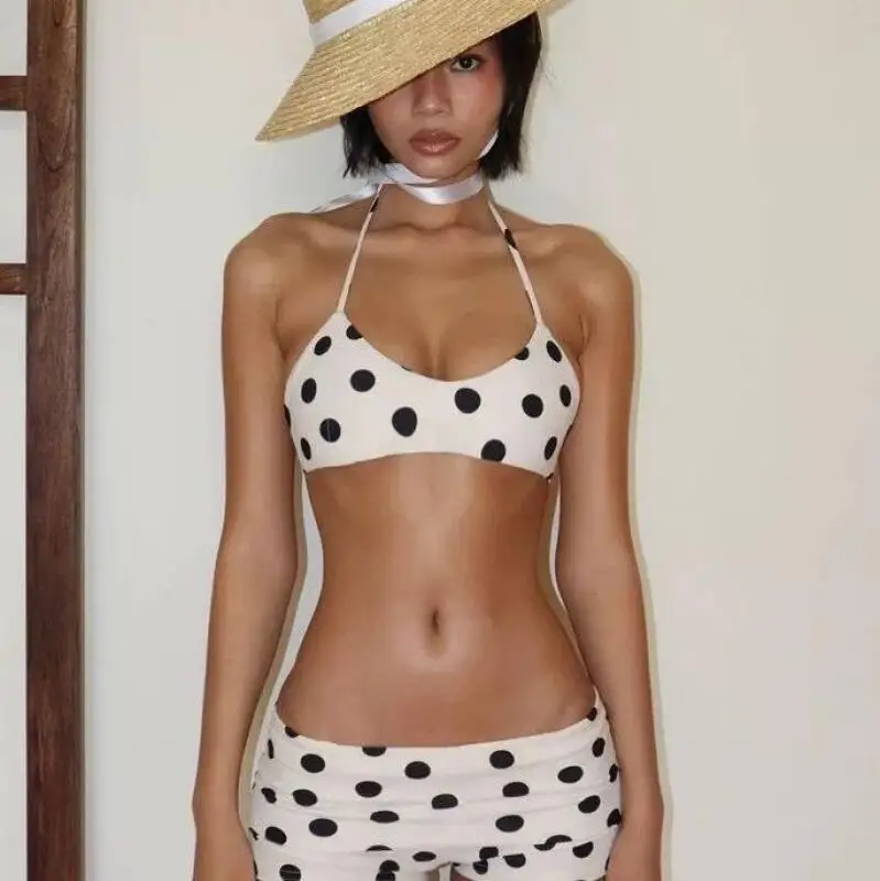 Y2K Women Halter String Triangle Bikini Tops with Low Rise Swim Boyshorts Summer Beachwear Female Bikini Shorts Set Vacation
Y2K Women Halter String Triangle Bikini Tops with Low Rise Swim Boyshorts Summer Beachwear Female Bikini Shorts Set Vacation