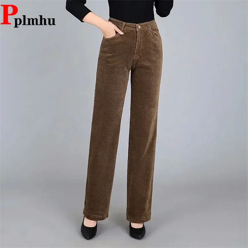 Office Work Corduroy Women's Pant Fall Winter Pantalones Basic Classic Trousers Mother Solid Color High Waist Caramel Bottoms
Office Work Corduroy Women's Pant Fall Winter Pantalones Basic Classic Trousers Mother Solid Color High Waist Caramel Bottoms