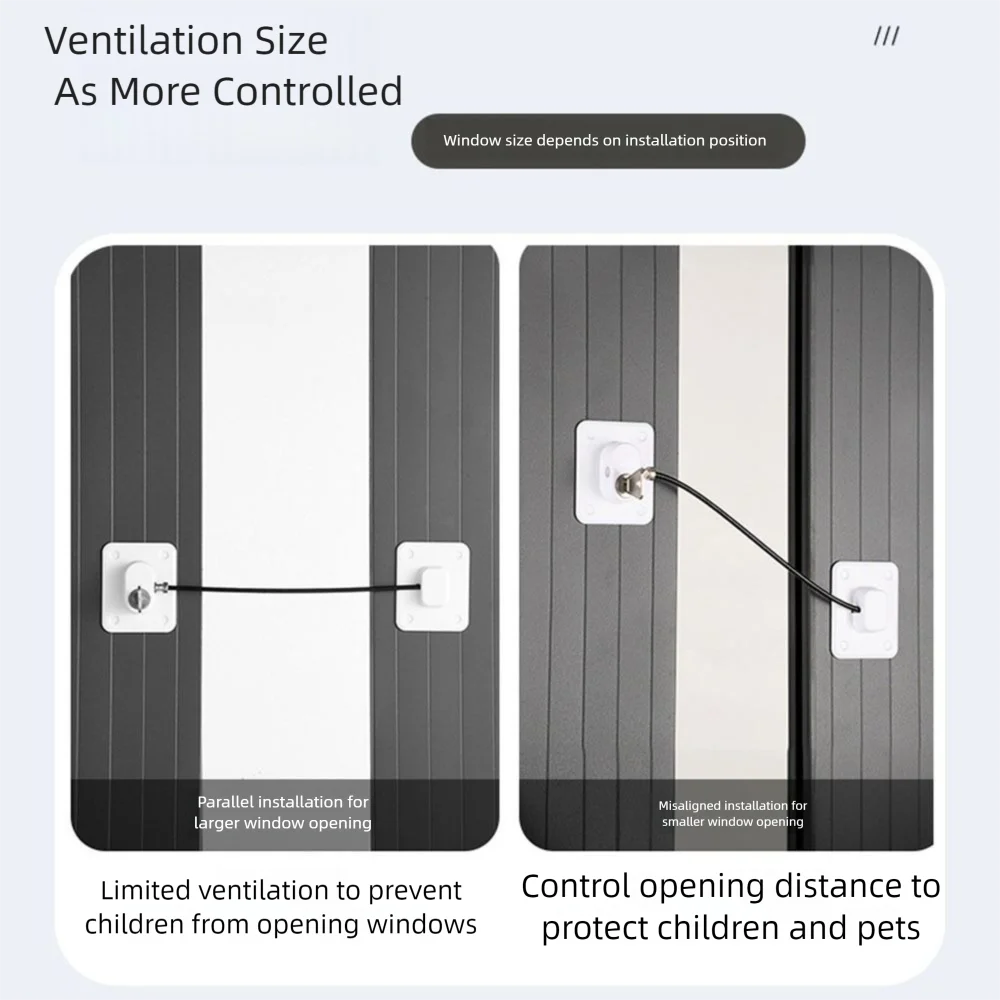 Anti-opening Unisex Safety Lock Useful Multifunction Window Opening Security Cable Door Lock Refrigerator Door Latch
Anti-opening Unisex Safety Lock Useful Multifunction Window Opening Security Cable Door Lock Refrigerator Door Latch