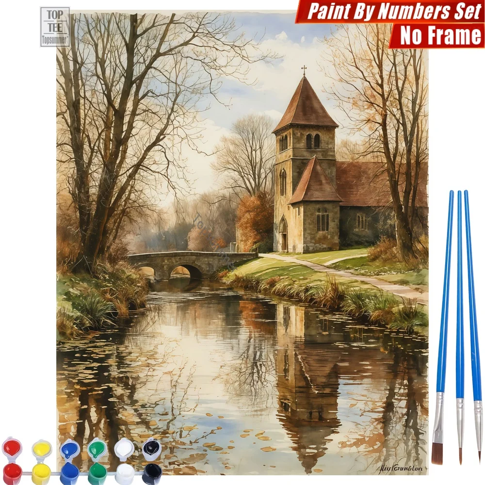 Rural Stone Bridge Digital Oil Paint Kit - Stone Bridge Church Canvas Wall Art Day Of The Dead Gift For Dad
Rural Stone Bridge Digital Oil Paint Kit - Stone Bridge Church Canvas Wall Art Day Of The Dead Gift For Dad