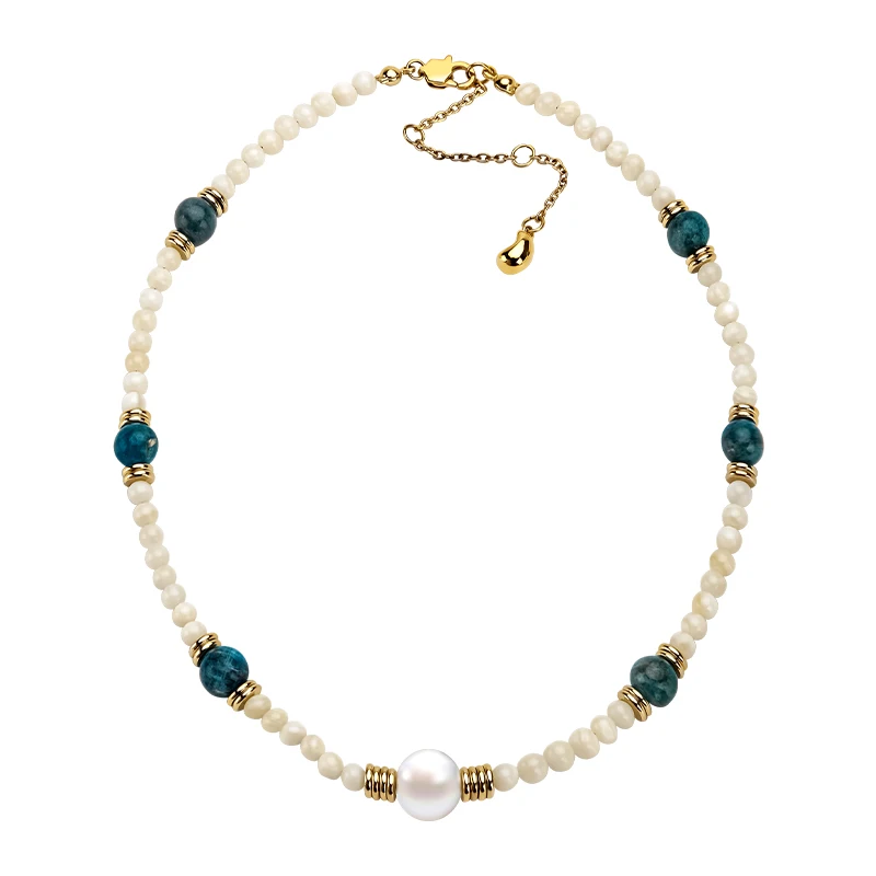 VAROLE Natural Stone Color Necklace For Women Fashion Jewelry 18K Plated Gold Color Pearl Necklaces Trendy
VAROLE Natural Stone Color Necklace For Women Fashion Jewelry 18K Plated Gold Color Pearl Necklaces Trendy