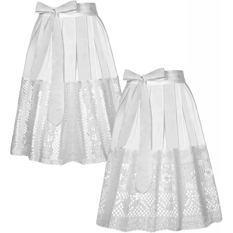 2 Pcs White Lace Apron for Women
2 Pcs White Lace Apron for Women