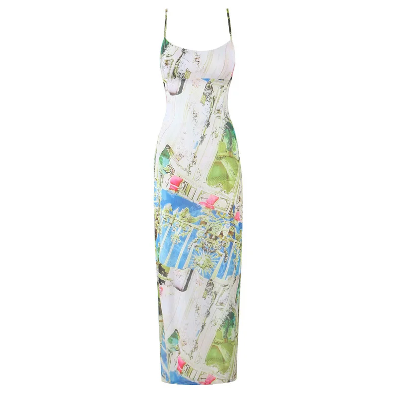 2025Summer New Retro Europe and America High Elastic Mesh Printed Mop Dress Suspender Skirt
2025Summer New Retro Europe and America High Elastic Mesh Printed Mop Dress Suspender Skirt