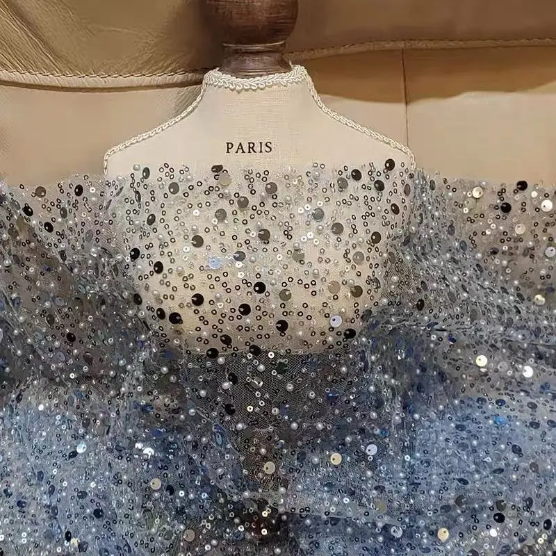 Encrypt Bead Embroidery Mesh Fabric for DIY Sewing Handmade Wedding Dress Stage Costume Clothing Fashion Material Cloth
Encrypt Bead Embroidery Mesh Fabric for DIY Sewing Handmade Wedding Dress Stage Costume Clothing Fashion Material Cloth