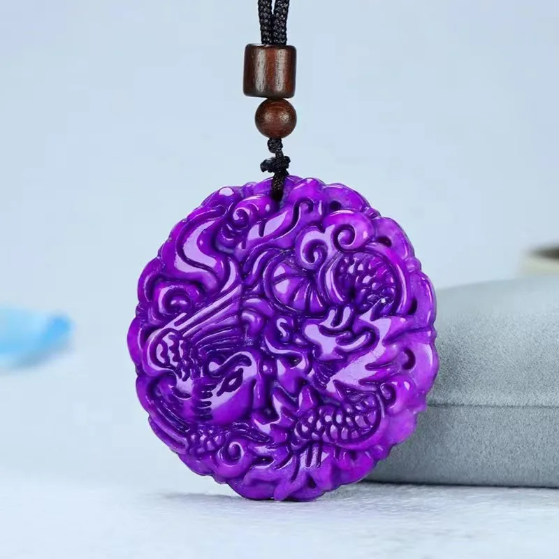 Natural Comfort Dragon and Phoenix Brand Noble Purple Pendant Fashion Antique Waist Brand Pendant
Natural Comfort Dragon and Phoenix Brand Noble Purple Pendant Fashion Antique Waist Brand Pendant