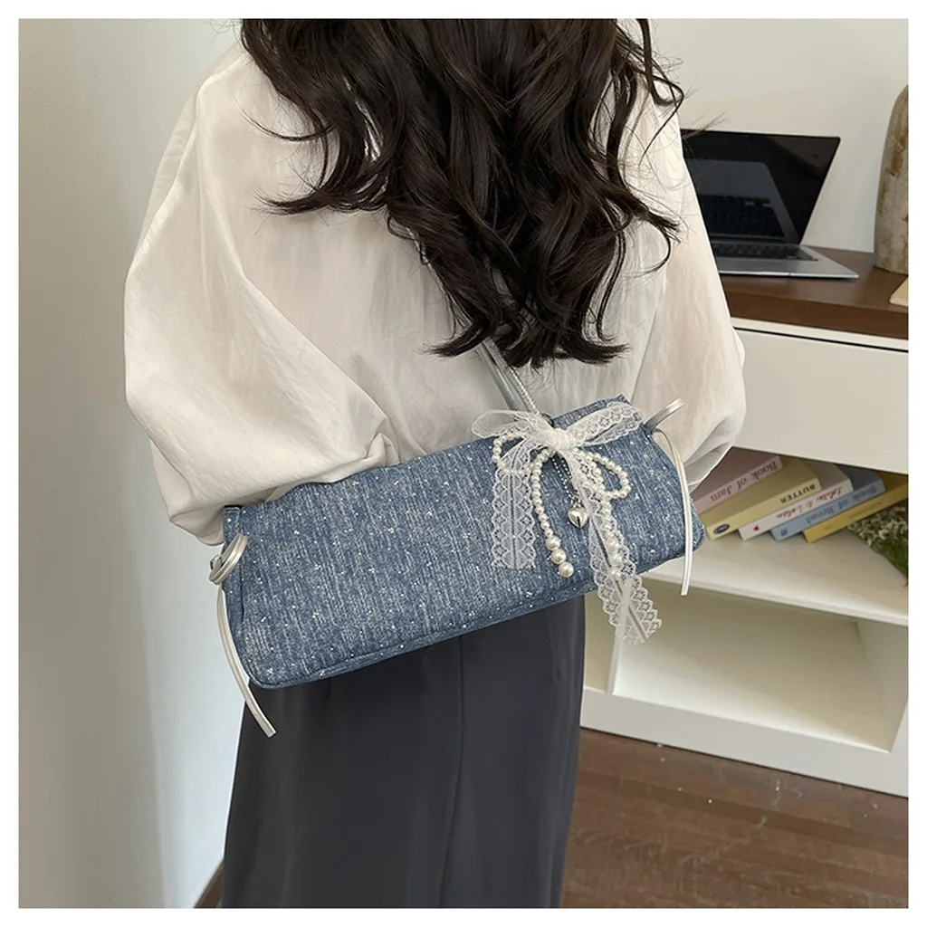 Casual Shoulder Bag Denim Denim Shoulder Bag Underarm Bag Urban Women'S Handbag For Casual Dating Daily Commuting Summer Outfits
Casual Shoulder Bag Denim Denim Shoulder Bag Underarm Bag Urban Women'S Handbag For Casual Dating Daily Commuting Summer Outfits