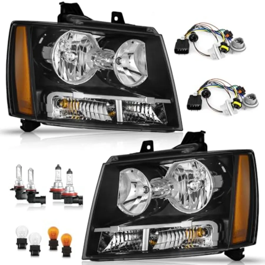 Headlight for 2007-2013 Avalancha/Suburban 2500 2008-2013 Tahoe Hybrid 07-14 Tahoe 1500 2012-2014 Tahoe SSV Headlamp Black Hous
Headlight for 2007-2013 Avalancha/Suburban 2500 2008-2013 Tahoe Hybrid 07-14 Tahoe 1500 2012-2014 Tahoe SSV Headlamp Black Hous