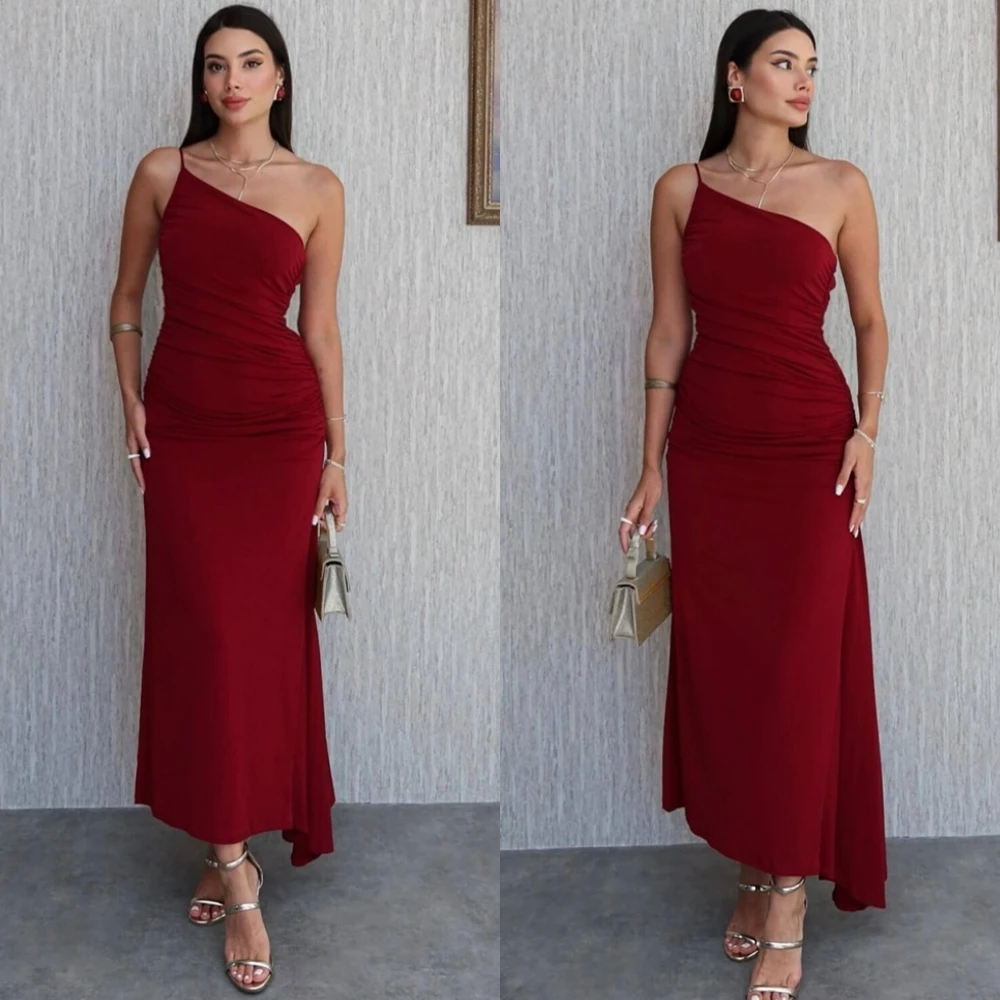 Customized Elegant One Shoulder Evening Dress and Exquisite Jersey Special Occasion Gowns and Temperament Sleeveless Party Dress
Customized Elegant One Shoulder Evening Dress and Exquisite Jersey Special Occasion Gowns and Temperament Sleeveless Party Dress