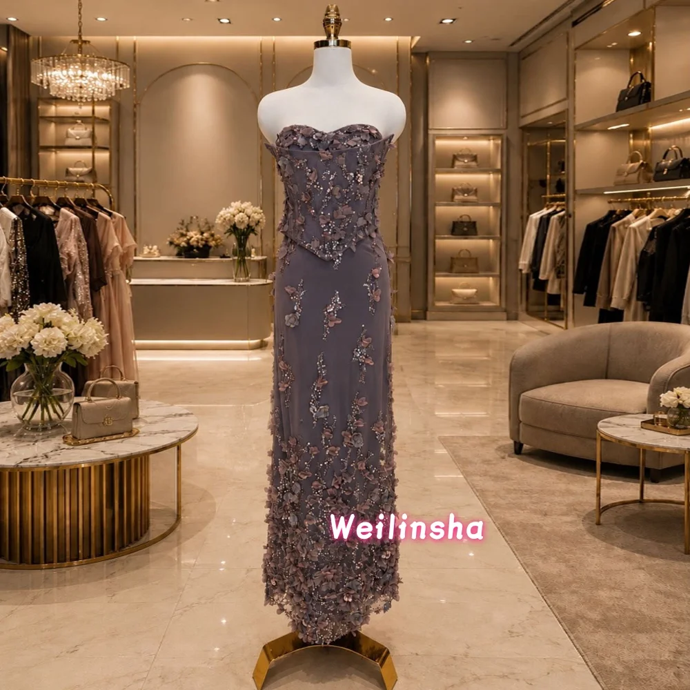 Customized Stunning Evening Dress 3D Flwers Appliques Sequins Formal Prom Gown Two Pieces Mermaid vestidos de fiesta
Customized Stunning Evening Dress 3D Flwers Appliques Sequins Formal Prom Gown Two Pieces Mermaid vestidos de fiesta