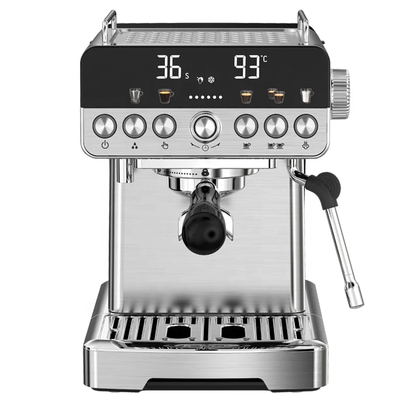 58mm Professional Portafilter Electric Smart Coffee Maker 20 Bar LED Display Stainless Steel Coffee Espresso Machine for Home
58mm Professional Portafilter Electric Smart Coffee Maker 20 Bar LED Display Stainless Steel Coffee Espresso Machine for Home