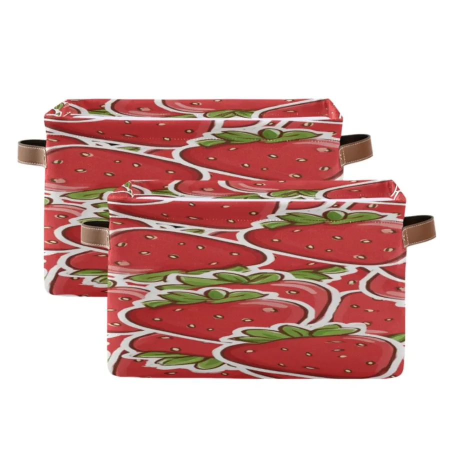 Cute Strawberries Pile Up Square Storage Bins with Handles Collapsible Containing Box 2 Packs
Cute Strawberries Pile Up Square Storage Bins with Handles Collapsible Containing Box 2 Packs