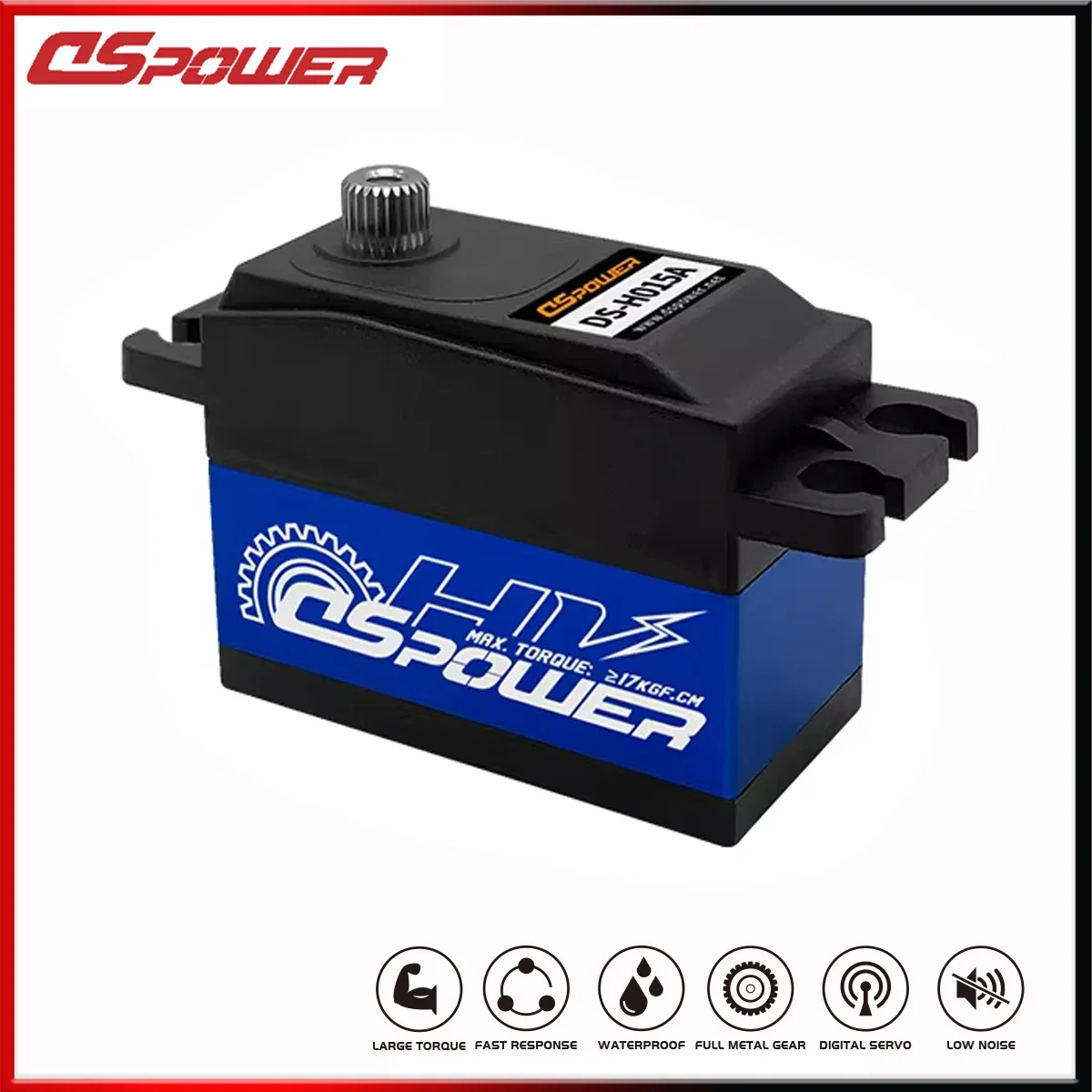 DSpower 15KG 300° Quick response Waterproof Servo High Speed Metal Gear Digital Servos for 1:10 RC Car Airplane Robot Model
DSpower 15KG 300° Quick response Waterproof Servo High Speed Metal Gear Digital Servos for 1:10 RC Car Airplane Robot Model