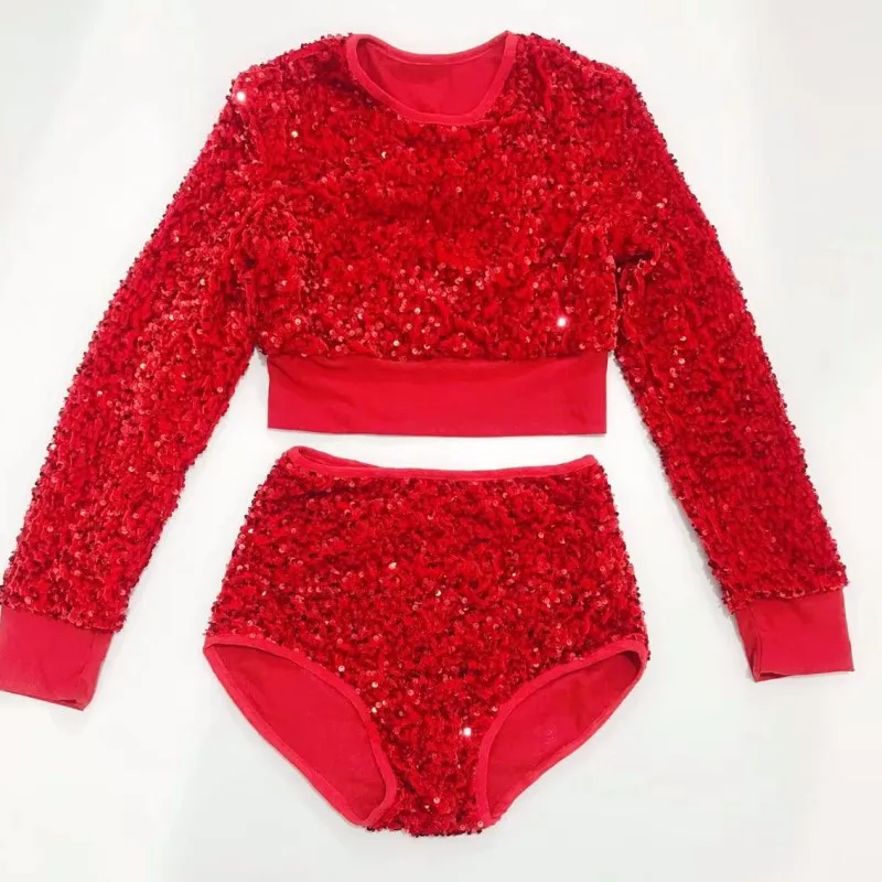Женский танцор, джаз, современный танцевальный костюм, красные, черные короткие топы с блестками, шорты, комплект из 2 предметов, сексуальный наряд для выступлений DJ-певца
Женский танцор, джаз, современный танцевальный костюм, красные, черные короткие топы с блестками, шорты, комплект из 2 предметов, сексуальный наряд для выступлений DJ-певца