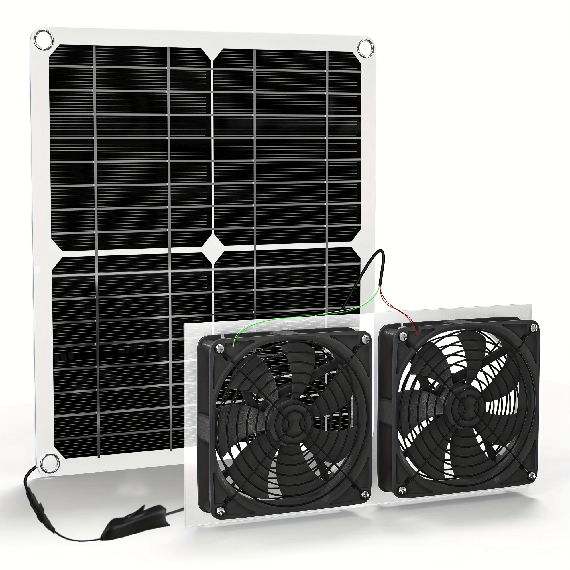 Solar Panel Fan Kit, Solar Fan, Chicken Coop Fan, 25W, 10ft Cable, Bi-Metal Enclosure, Dual Fan
Solar Panel Fan Kit, Solar Fan, Chicken Coop Fan, 25W, 10ft Cable, Bi-Metal Enclosure, Dual Fan