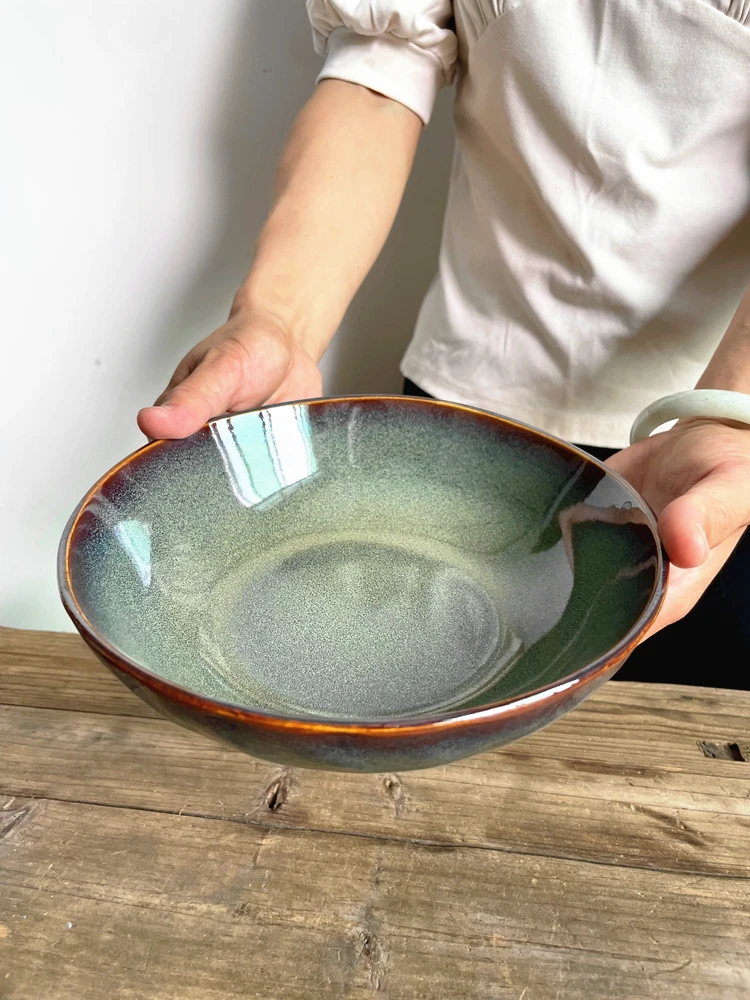 High-End Ceramics Blue Bowl Restaurant Creative Ceramic Small Soup Bowl round Noodles Bowl Home Salad Bowl Slight Defect
High-End Ceramics Blue Bowl Restaurant Creative Ceramic Small Soup Bowl round Noodles Bowl Home Salad Bowl Slight Defect