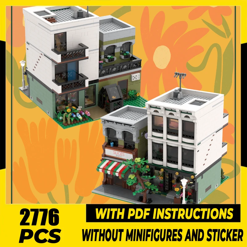 Moc Building Blocks Modular Pizzeria and Flower Shop Model Technology Brick DIY Assembly Construction Toy Holiday Set Gifts
Moc Building Blocks Modular Pizzeria and Flower Shop Model Technology Brick DIY Assembly Construction Toy Holiday Set Gifts
