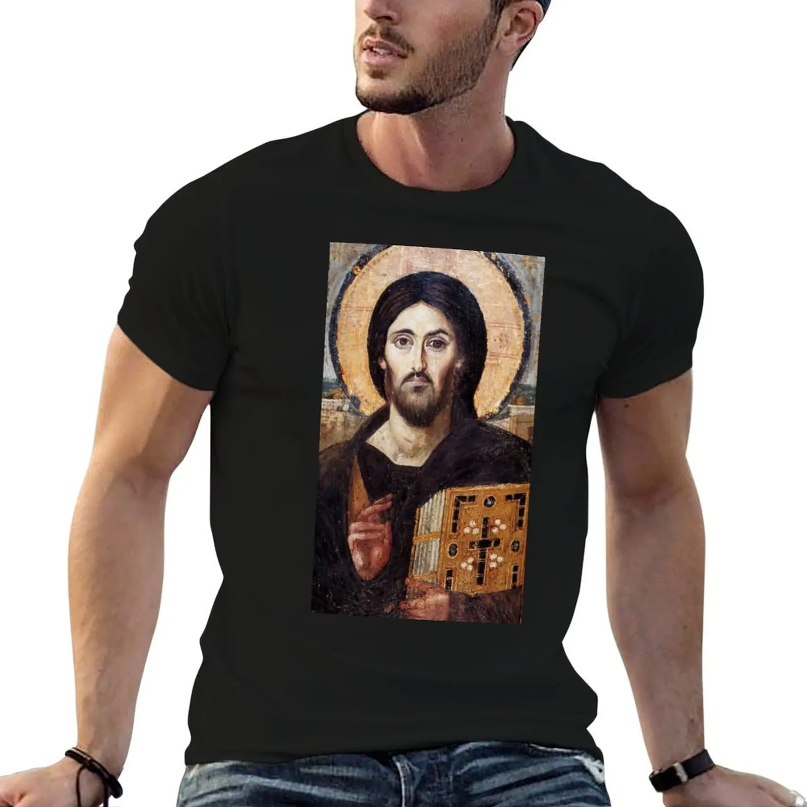 Christ Pantocrator T-Shirt customizeds Personalized t-shirt black t-shirts for men
Christ Pantocrator T-Shirt customizeds Personalized t-shirt black t-shirts for men