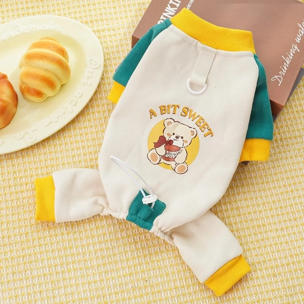 Thickened Dog Jumpsuit Bear Pattern Color Block Dog Fleece Hoodie Adjustable with D-Ring Four Legged Clothes Daily Walk
Thickened Dog Jumpsuit Bear Pattern Color Block Dog Fleece Hoodie Adjustable with D-Ring Four Legged Clothes Daily Walk